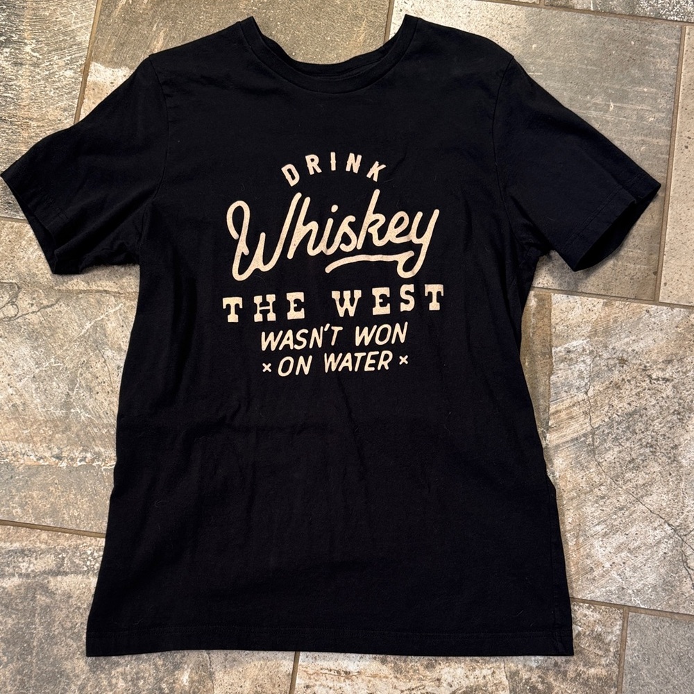 Dingo Black Graphic Tee with Cream Print